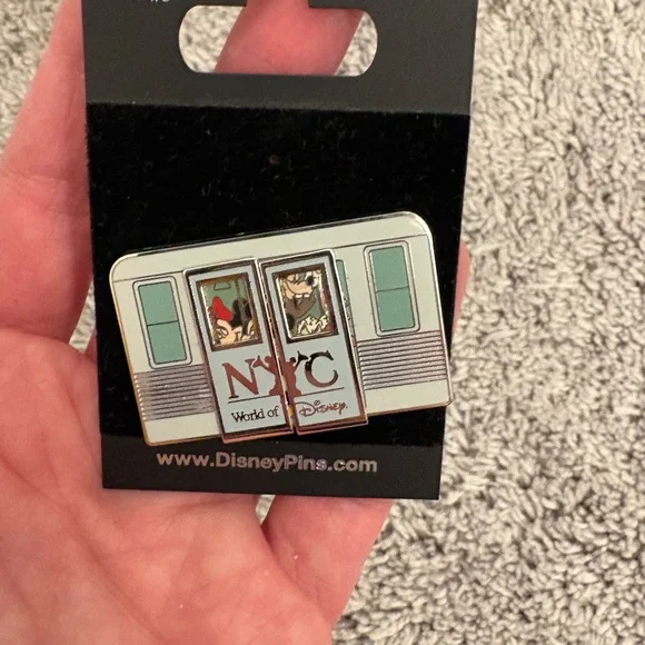 Disney NYC Subway Pin with Red and Blue Accents - Picture 2 of 7
